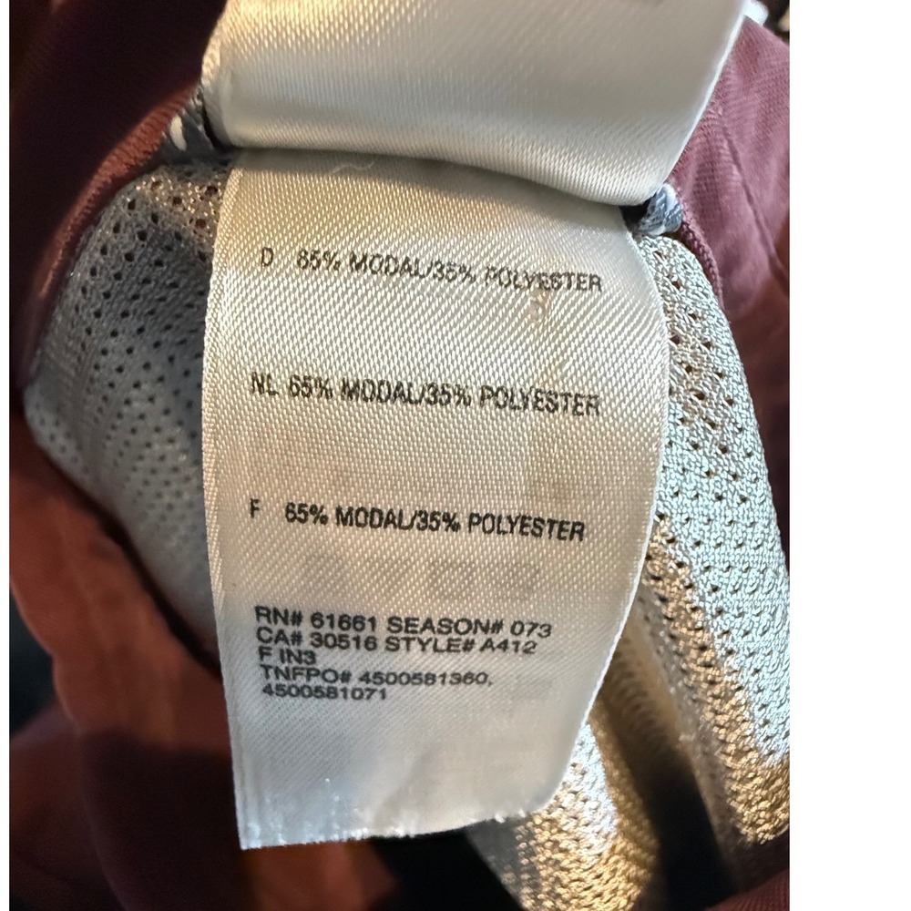 The North Face Men's XL Long Sleeve Hiking‎ Shirt Maroon Button Down Ventilated - Picture 11 of 12